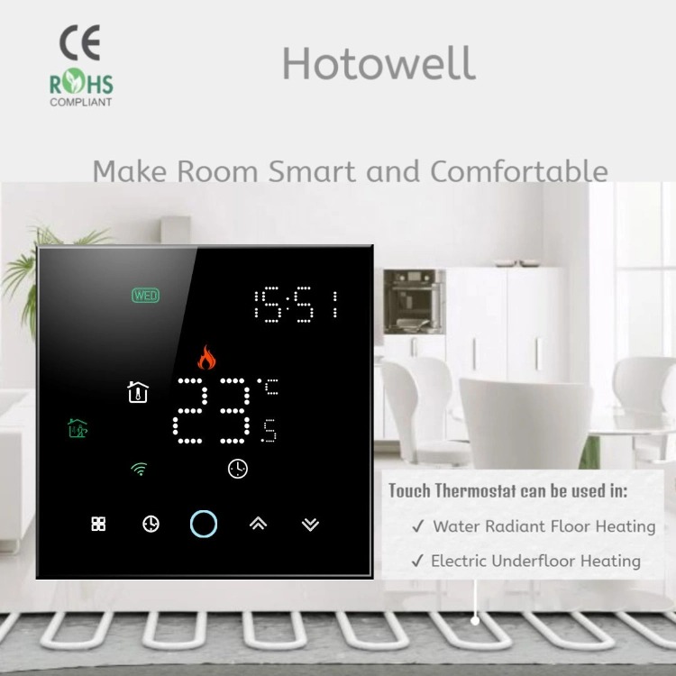 WiFi Voice Control Thermostat Htw-Wf03 Electric Heating 16A Smart Home Temperature Controller