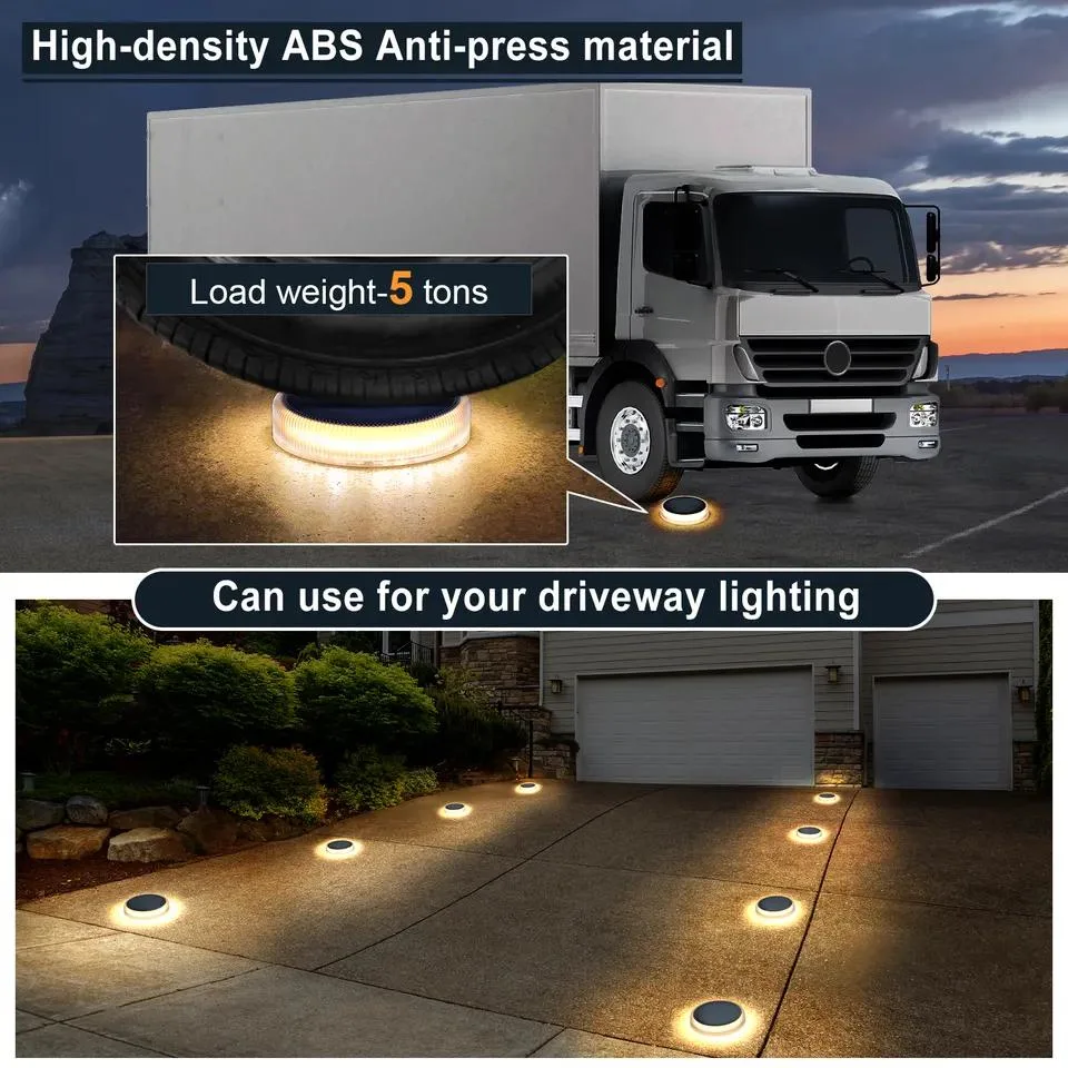 Hot Outdoor IP68 Solar Powered Deck Light 4 Pack Ground Pathway Driveway Garden Lamp