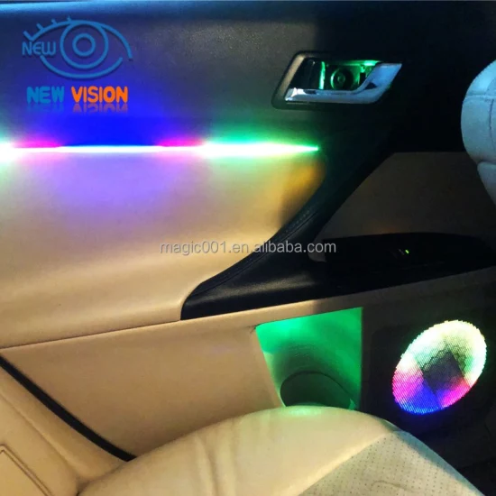 Accessori per auto Controllo vocale Symphony Arcobaleno Colore Striscia LED Luce ambientale LED per interni auto